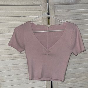 Lilac pink crop top.